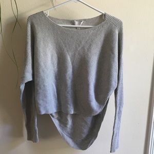 Gray high-low sweater